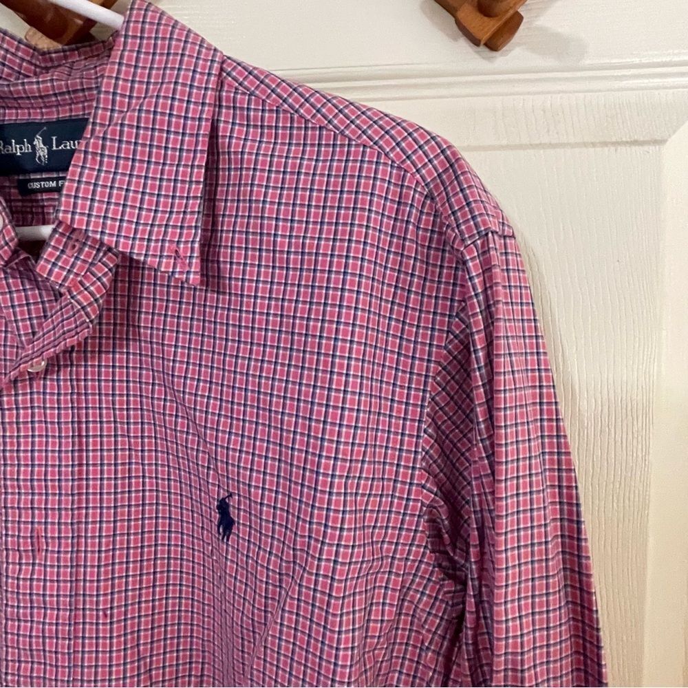 Men's Polo Ralph Lauren Red Gingham Button Shirt-Excellent Condition - Picture 3 of 5